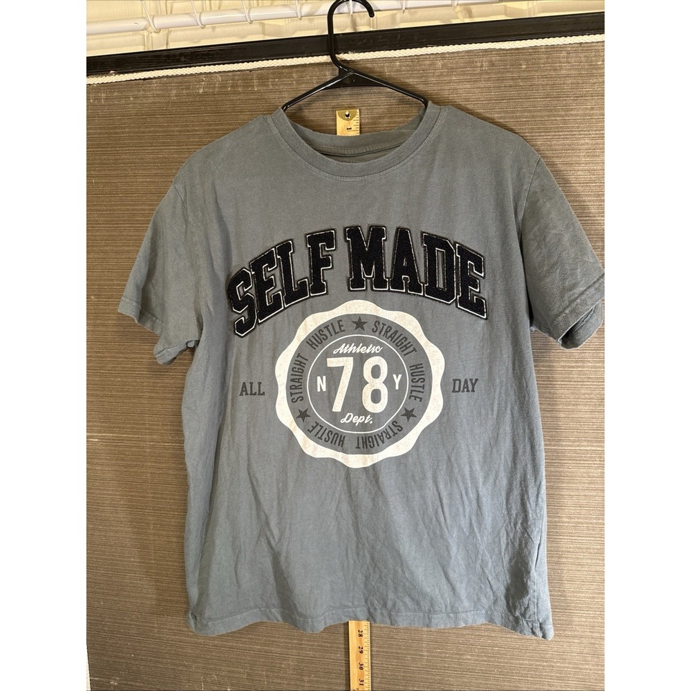 Self Made Tee Shirt (large ) Unisex Fuzzy University Style Lettering
